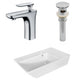 American Imaginations AI-26416 26" White Rectangular Above Counter Modern Bathroom Vessel Sink Set