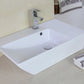 American Imaginations AI-26417 26" White Rectangular Above Counter Modern Bathroom Vessel Sink Set