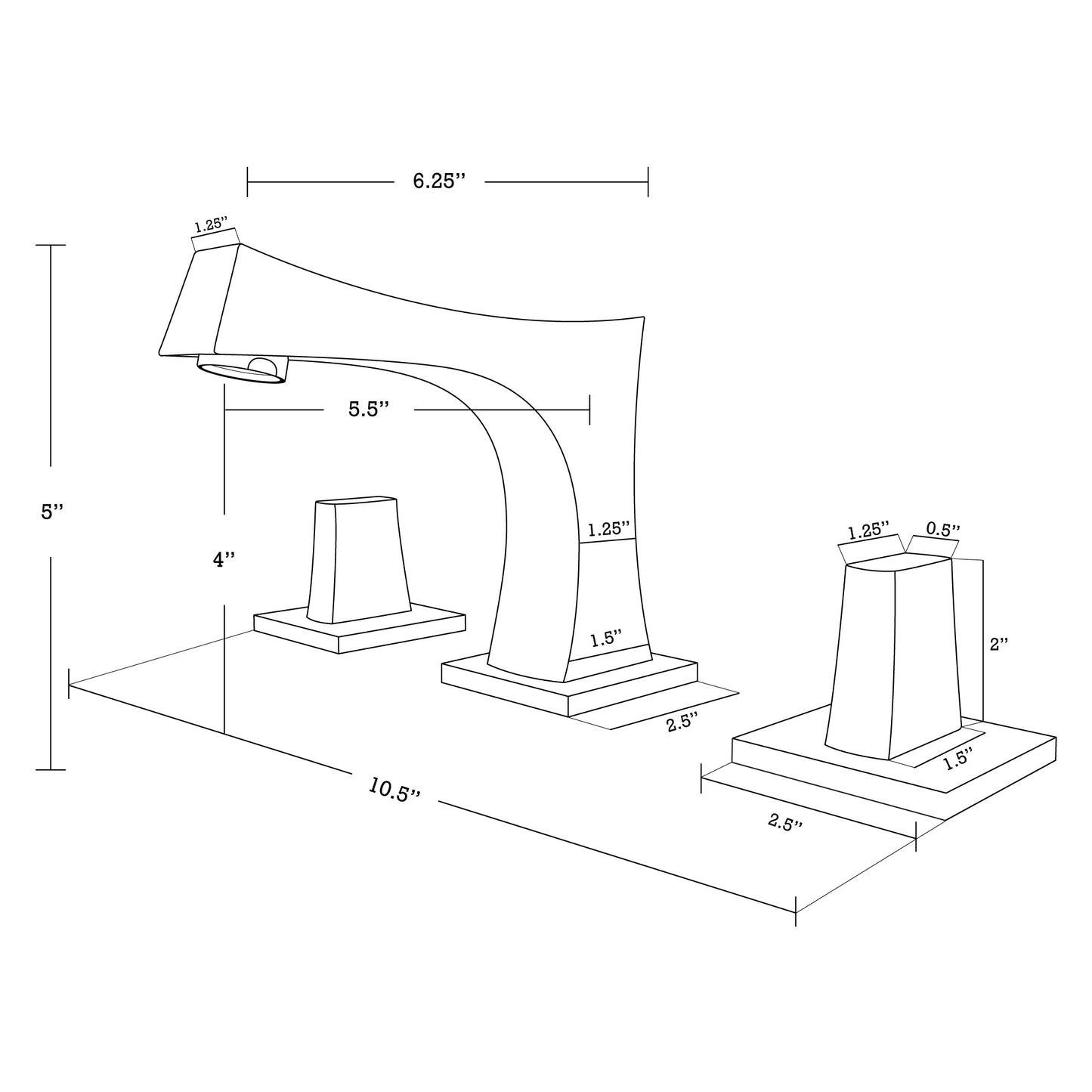 American Imaginations AI-26425 21" White Rectangular Above Counter Modern Bathroom Vessel Sink Set