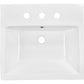 American Imaginations AI-26428 21" White Rectangular Above Counter Modern Bathroom Vessel Sink Set
