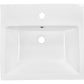 American Imaginations AI-26432 21" White Rectangular Semi-Recessed Modern Bathroom Vessel Sink Set
