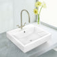 American Imaginations AI-26447 19" White Rectangular Above Counter Modern Bathroom Vessel Sink Set