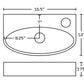 American Imaginations AI-26455 17" White Unique Above Counter Modern Bathroom Vessel Sink Set