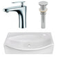 American Imaginations AI-26457 17" White Unique Above Counter Modern Bathroom Vessel Sink Set