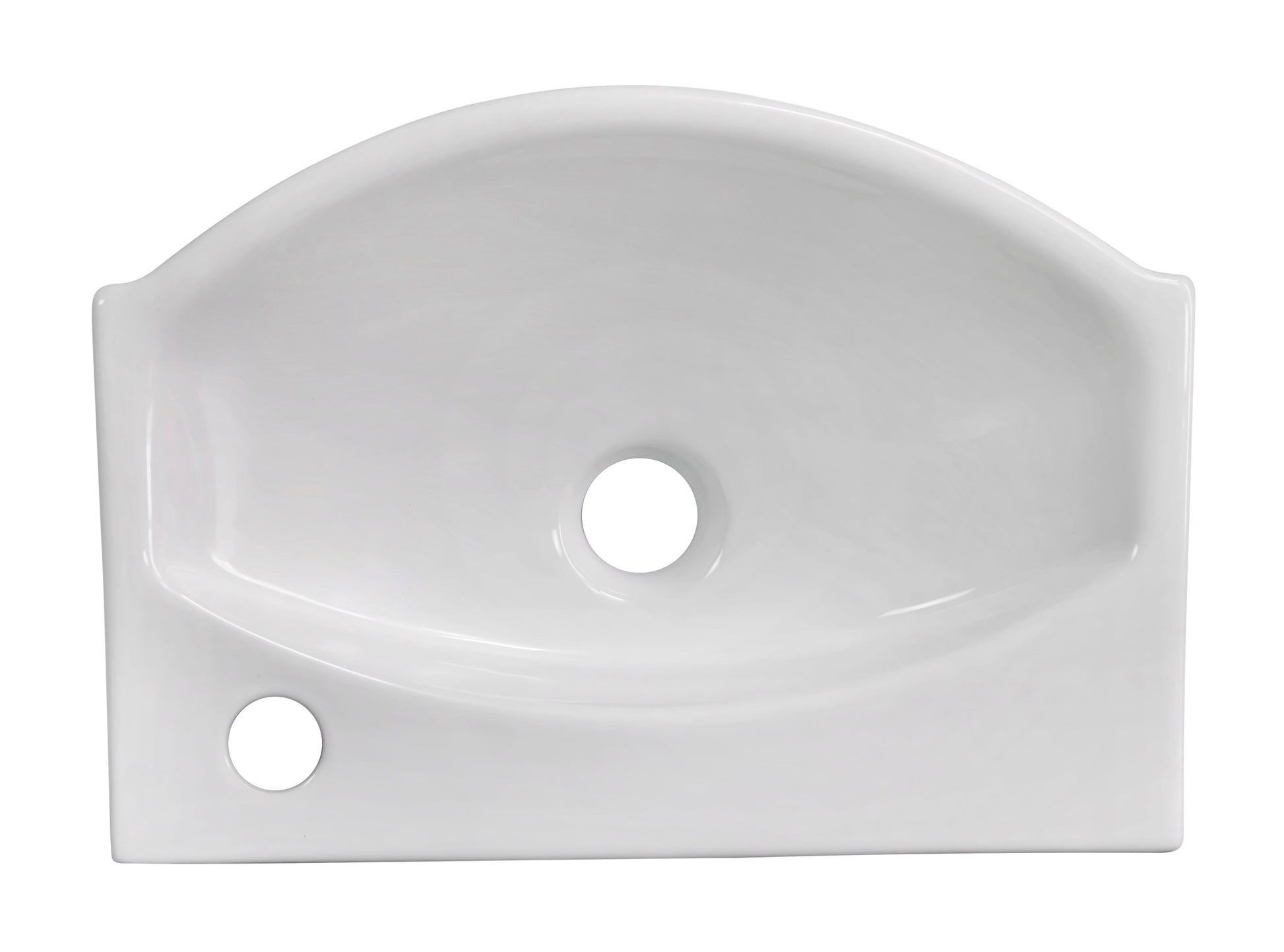 American Imaginations AI-26458 17" White Unique Above Counter Modern Bathroom Vessel Sink Set