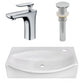 American Imaginations AI-26458 17" White Unique Above Counter Modern Bathroom Vessel Sink Set