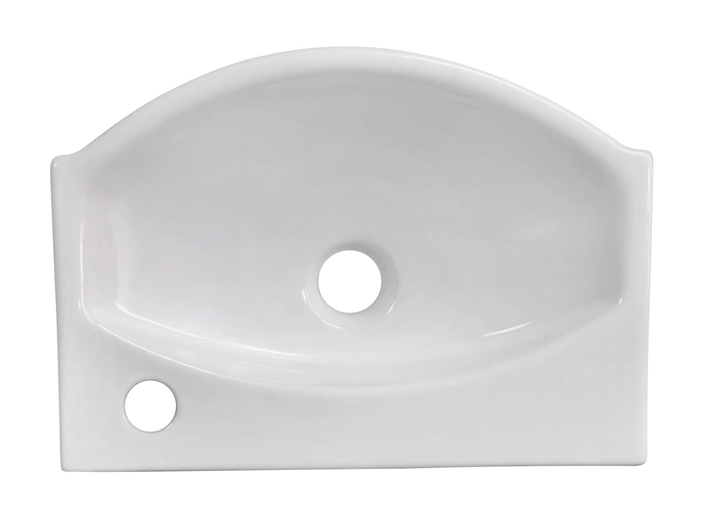 American Imaginations AI-26459 17" White Unique Above Counter Modern Bathroom Vessel Sink Set