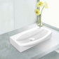 American Imaginations AI-26460 17" White Unique Above Counter Modern Bathroom Vessel Sink Set
