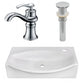 American Imaginations AI-26462 17" White Unique Wall Mount Modern Bathroom Vessel Sink Set