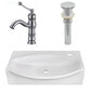 American Imaginations AI-26466 17" White Unique Wall Mount Modern Bathroom Vessel Sink Set