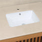American Imaginations AI-26467 22" White Rectangular Undermount Modern Bathroom Vessel Sink Set