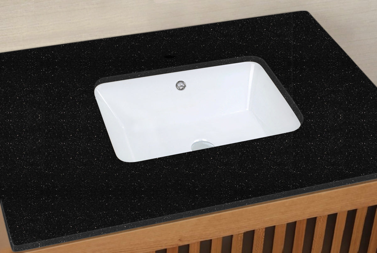 American Imaginations AI-26467 22" White Rectangular Undermount Modern Bathroom Vessel Sink Set