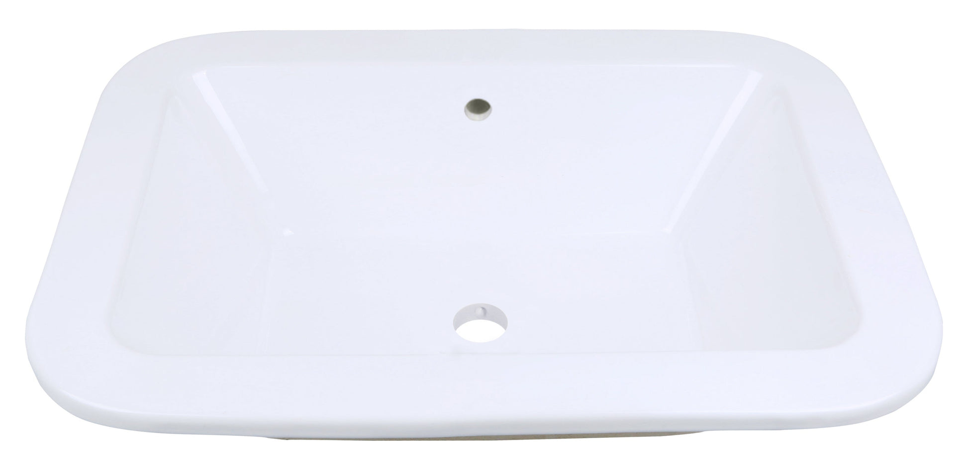 American Imaginations AI-26467 22" White Rectangular Undermount Modern Bathroom Vessel Sink Set