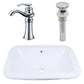 American Imaginations AI-26467 22" White Rectangular Undermount Modern Bathroom Vessel Sink Set