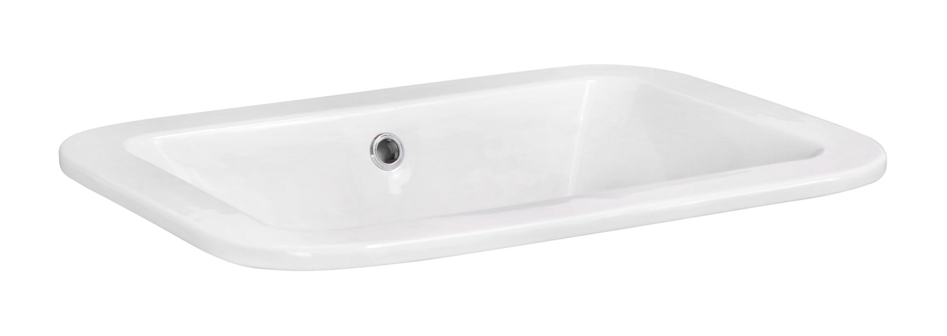 American Imaginations AI-26468 22" White Rectangular Undermount Modern Bathroom Vessel Sink Set
