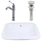 American Imaginations AI-26468 22" White Rectangular Undermount Modern Bathroom Vessel Sink Set