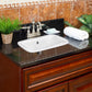 American Imaginations AI-26469 22" White Rectangular Drop In Modern Bathroom Vessel Sink Set