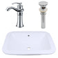 American Imaginations AI-26469 22" White Rectangular Drop In Modern Bathroom Vessel Sink Set