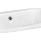 American Imaginations AI-26470 22" White Rectangular Drop In Modern Bathroom Vessel Sink Set