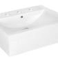 American Imaginations AI-26472 20" White Rectangular Above Counter Modern Bathroom Vessel Sink Set