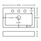 American Imaginations AI-26475 20" White Rectangular Above Counter Modern Bathroom Vessel Sink Set