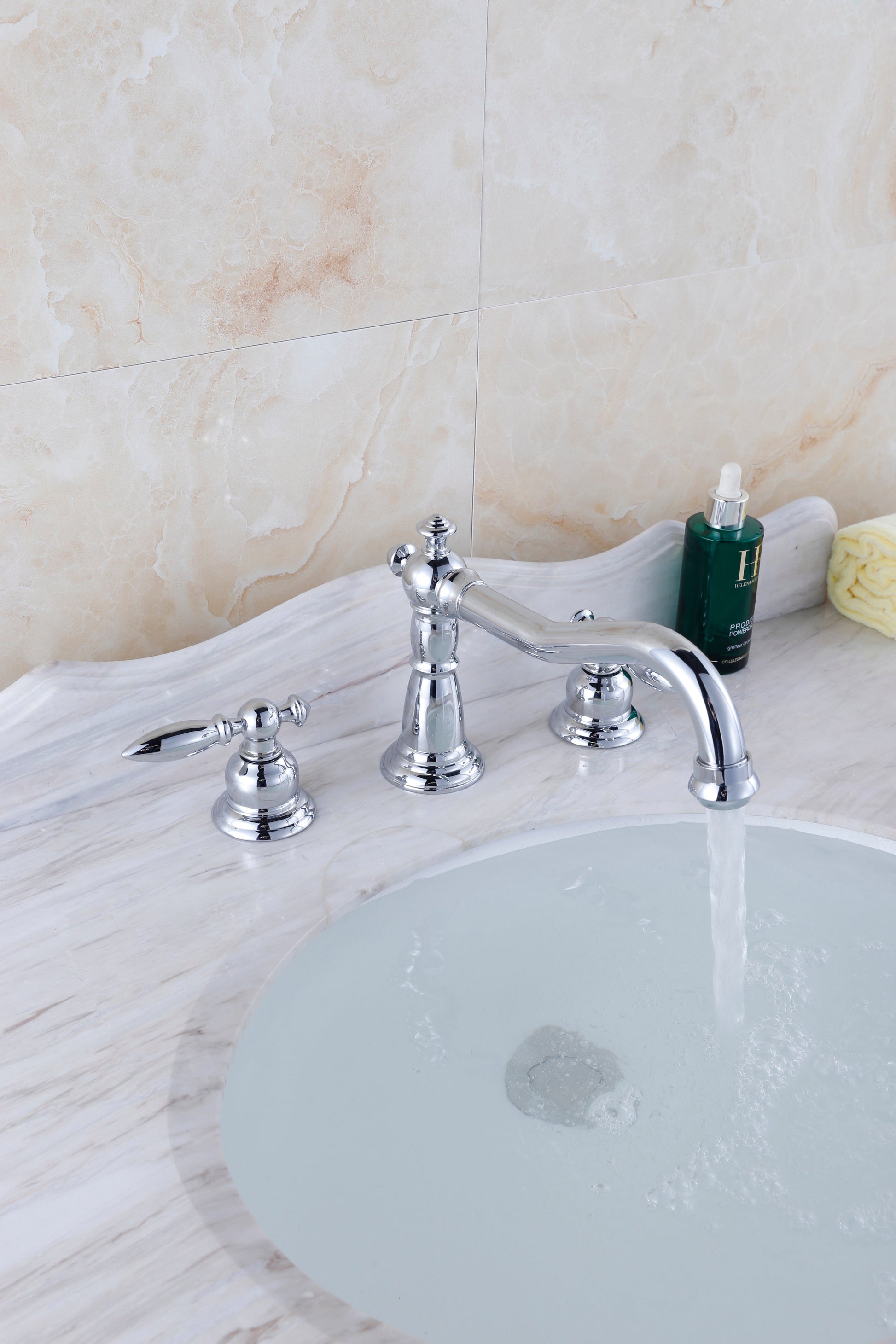 American Imaginations AI-26475 20" White Rectangular Above Counter Modern Bathroom Vessel Sink Set