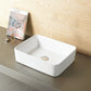 American Imaginations AI-26478 19" White Rectangular Above Counter Transitional Bathroom Vessel Sink Set
