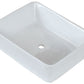American Imaginations AI-26478 19" White Rectangular Above Counter Transitional Bathroom Vessel Sink Set