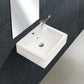 American Imaginations AI-26481 20" White Rectangular Wall Mount Modern Bathroom Vessel Sink Set
