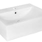 American Imaginations AI-26481 20" White Rectangular Wall Mount Modern Bathroom Vessel Sink Set
