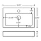 American Imaginations AI-26483 20" White Rectangular Wall Mount Modern Bathroom Vessel Sink Set