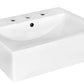 American Imaginations AI-26489 20" White Rectangular Wall Mount Modern Bathroom Vessel Sink Set