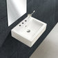 American Imaginations AI-26492 20" White Rectangular Wall Mount Modern Bathroom Vessel Sink Set