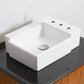 American Imaginations AI-26526 16" White Rectangular Above Counter Transitional Bathroom Vessel Sink Set