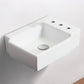 American Imaginations AI-26531 16" White Rectangular Wall Mount Transitional Bathroom Vessel Sink Set