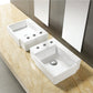 American Imaginations AI-26538 16" White Rectangular Above Counter Transitional Bathroom Vessel Sink Set