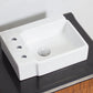 American Imaginations AI-26540 16" White Rectangular Above Counter Transitional Bathroom Vessel Sink Set