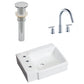 American Imaginations AI-26540 16" White Rectangular Above Counter Transitional Bathroom Vessel Sink Set