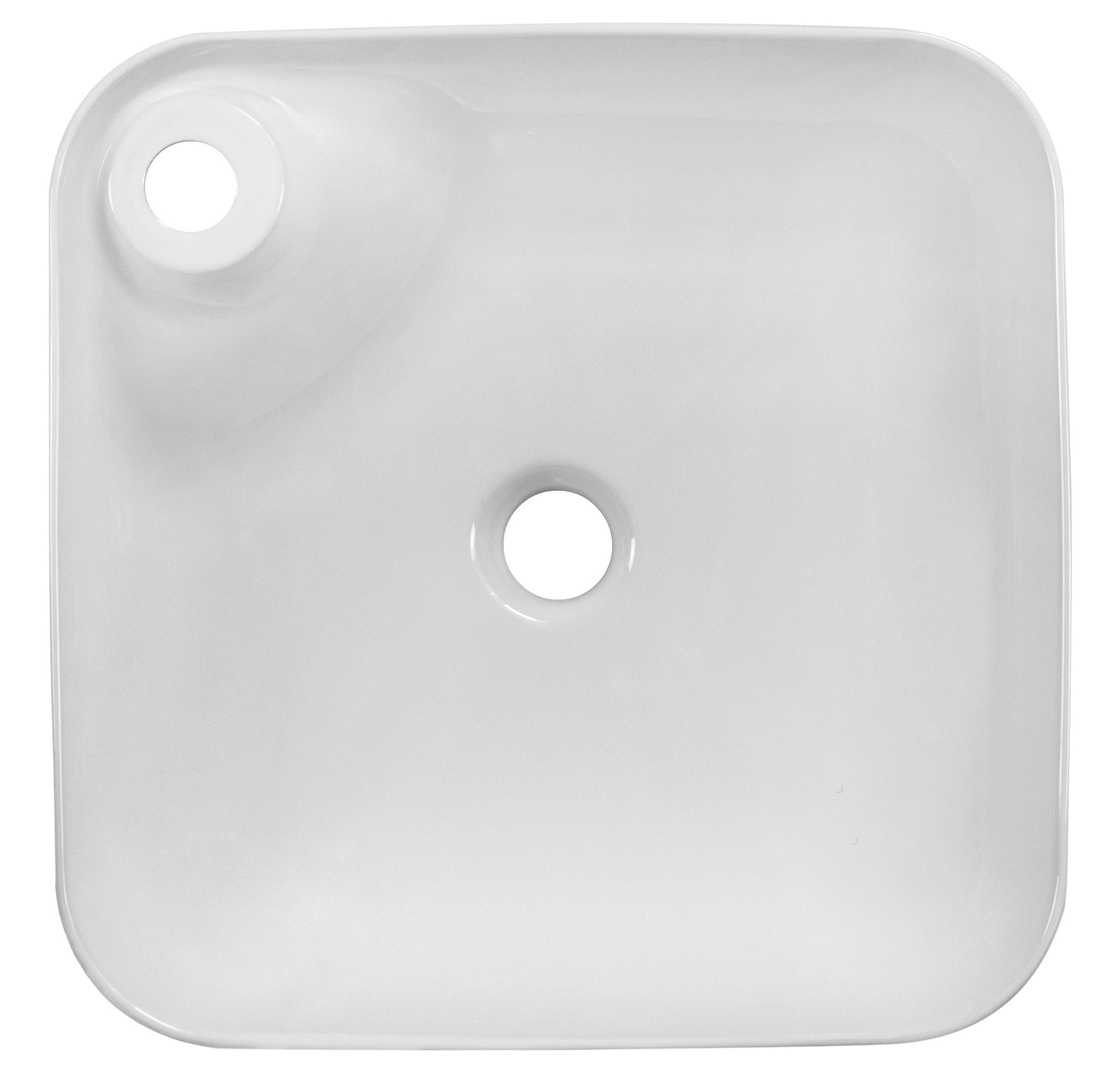 American Imaginations AI-26547 17" White Rectangular Above Counter Bathroom Vessel Sink Set