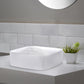 American Imaginations AI-26547 17" White Rectangular Above Counter Bathroom Vessel Sink Set