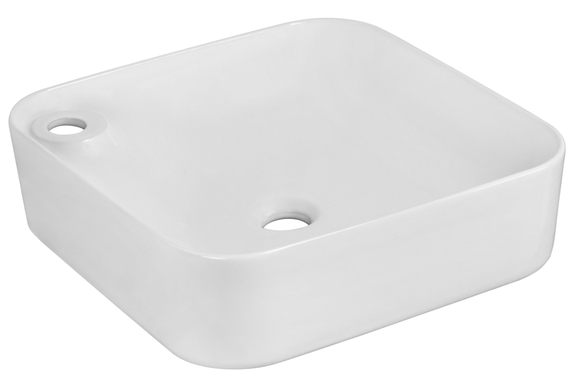 American Imaginations AI-26551 17" White Rectangular Above Counter Bathroom Vessel Sink Set