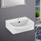 American Imaginations AI-26554 14" White Rectangular Wall Mount Modern Bathroom Vessel Sink Set
