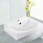 American Imaginations AI-26559 14" White Rectangular Above Counter Modern Bathroom Vessel Sink Set