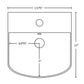 American Imaginations AI-26559 14" White Rectangular Above Counter Modern Bathroom Vessel Sink Set