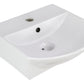 American Imaginations AI-26562 14" White Rectangular Above Counter Modern Bathroom Vessel Sink Set