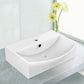 American Imaginations AI-26571 20" White Rectangular Above Counter Modern Bathroom Vessel Sink Set