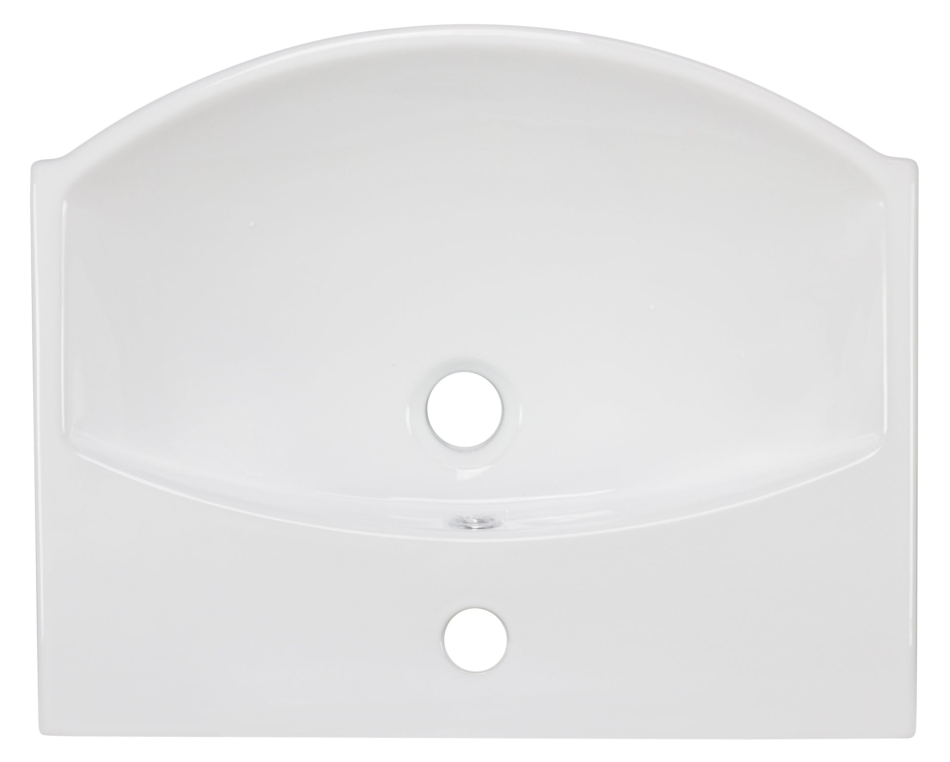 American Imaginations AI-26572 20" White Rectangular Above Counter Modern Bathroom Vessel Sink Set