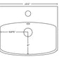 American Imaginations AI-26575 20" White Rectangular Above Counter Modern Bathroom Vessel Sink Set