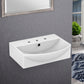 American Imaginations AI-26578 20" White Rectangular Wall Mount Modern Bathroom Vessel Sink Set
