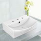 American Imaginations AI-26586 20" White Rectangular Above Counter Modern Bathroom Vessel Sink Set